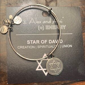Alex and Ani Silver Star of David Bangle